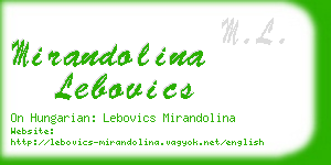 mirandolina lebovics business card